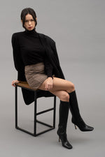 Bubble Sleeve Turtle Neck (Black)