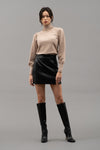 Bubble Sleeve Turtle Neck (Taupe)