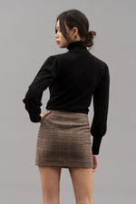 Bubble Sleeve Turtle Neck (Black)
