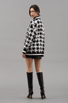 Houndstooth Knit Cardigan