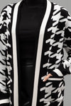 Houndstooth Knit Cardigan
