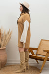 Braided Sleeve Color Block Sweater Dress (Plus Size)