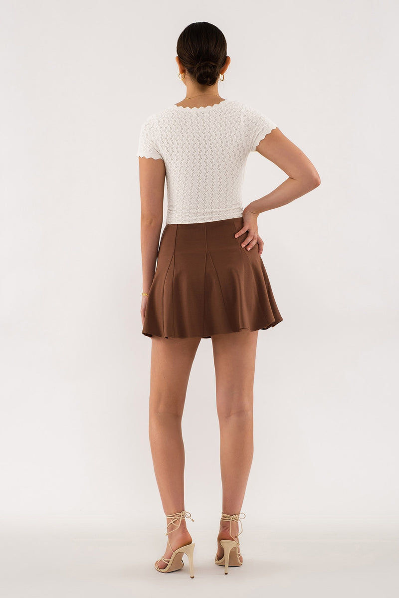 Scallop Hem Knit Top (Ivory)