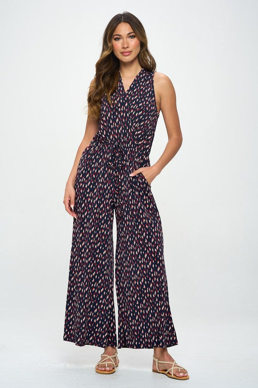 Wide Leg Sleeveless Jumpsuit