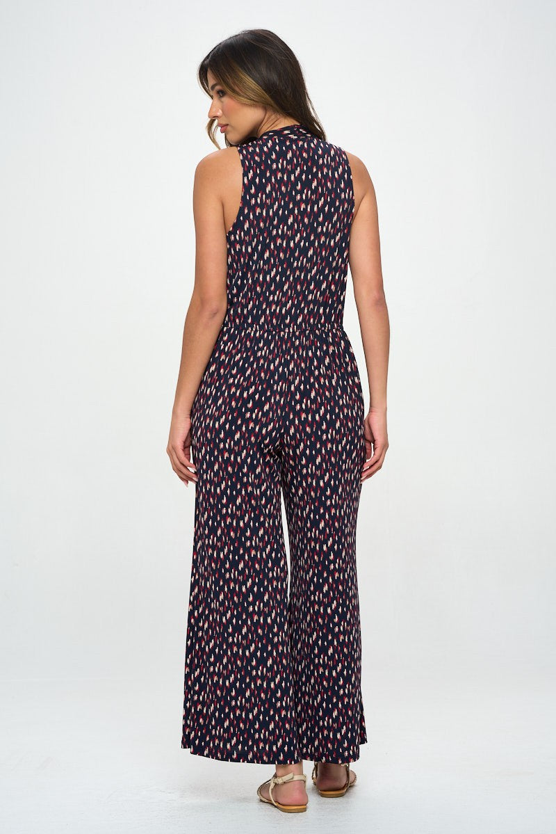 Wide Leg Sleeveless Jumpsuit