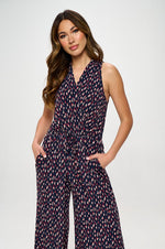 Wide Leg Sleeveless Jumpsuit