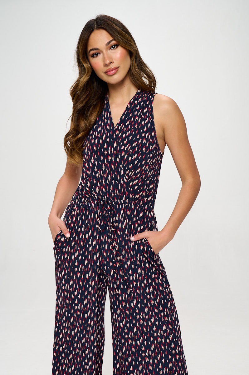 Wide Leg Sleeveless Jumpsuit