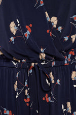 Sleeveless Knit Floral Print Jumpsuit