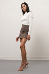 Mock Neck Rib Knit Sweater (Ivory)