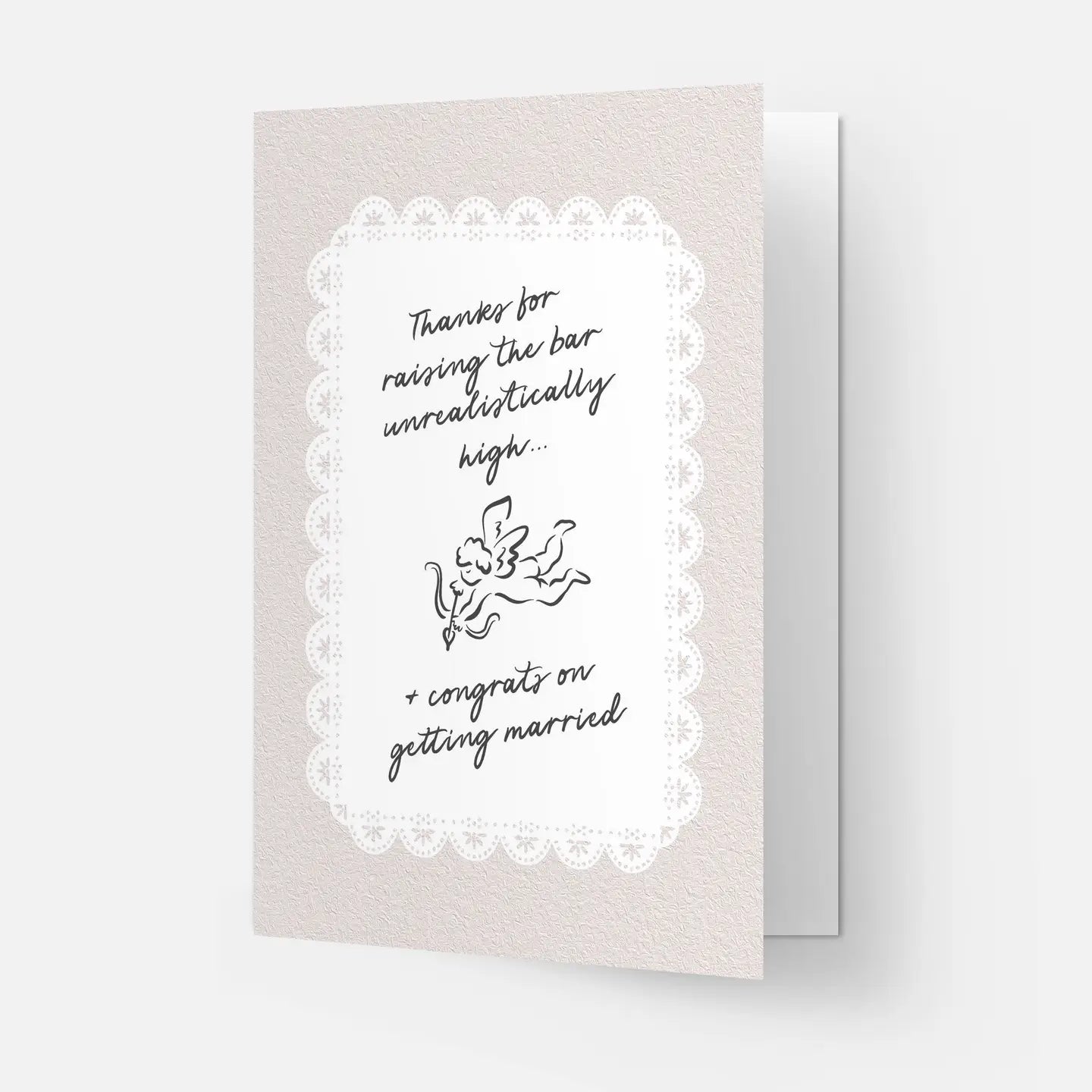 "Thanks for Raising the Bar . ." Wedding Card