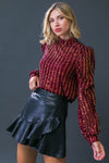 High Neck Sequin Top