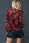 High Neck Sequin Top