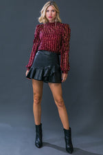 High Neck Sequin Top