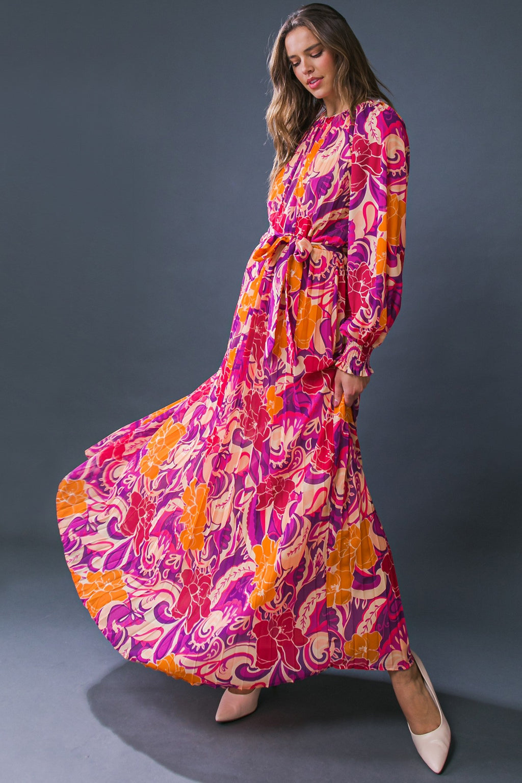 "Changing Locations" Woven Maxi Dress