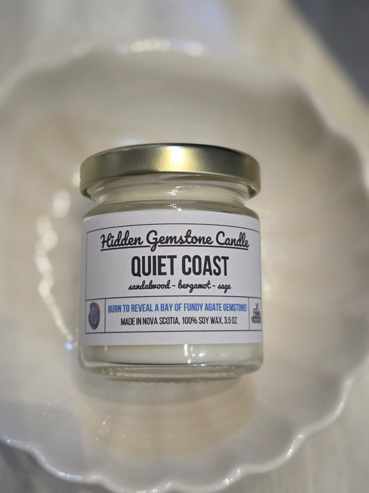 *Canadian Brand* | "Quiet Coast" Hidden Gemstone 3.5oz Soy Candle