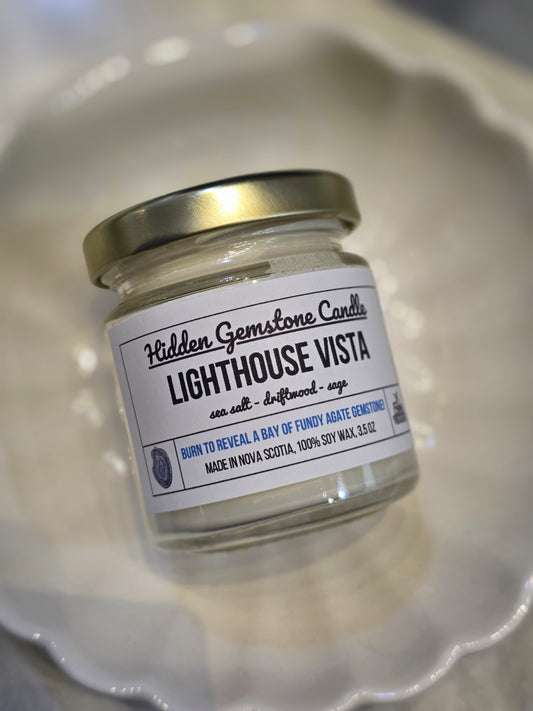 *Canadian Brand* | "Lighthouse Vista" Hidden Gemstone 3.5oz Soy Candle
