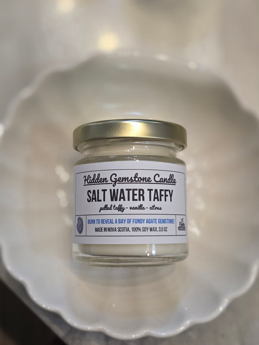*Canadian Brand* | "Salt Water Taffy" Hidden Gemstone 3.5oz Soy Candle