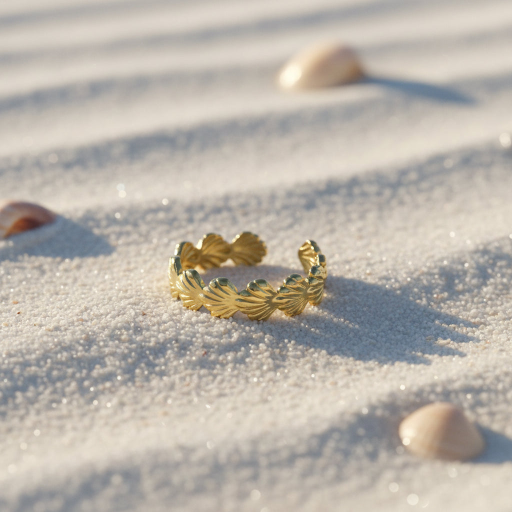 Stainless Steel Seashell Ring
