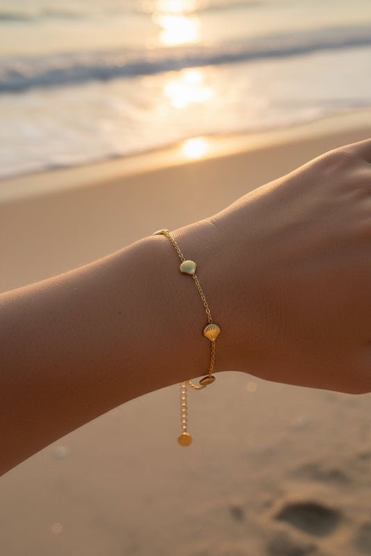 Stainless Steel Tiny Seashell Bracelet