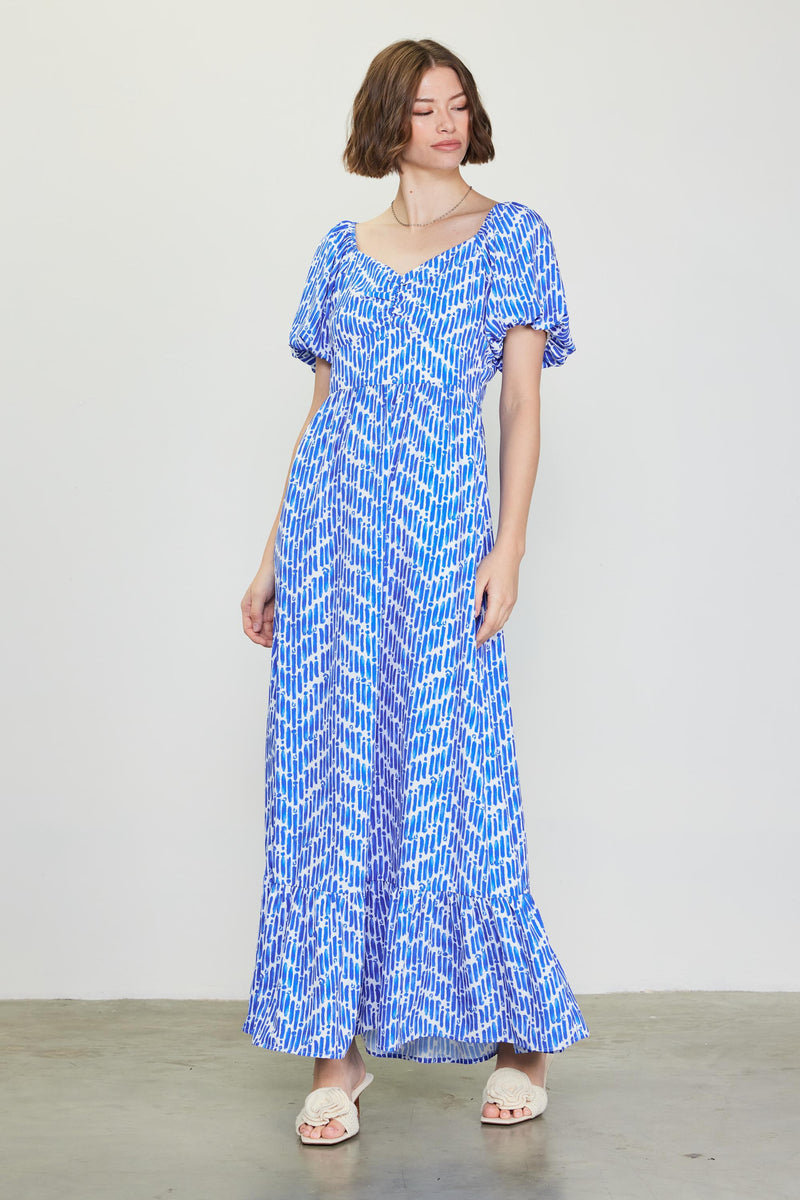 Puff Sleeve Maxi with Pockets