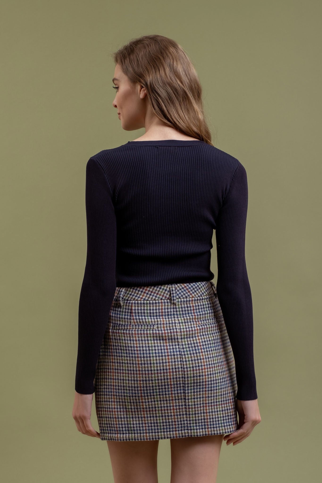 Long Sleeve Crewneck Pullover (Navy)