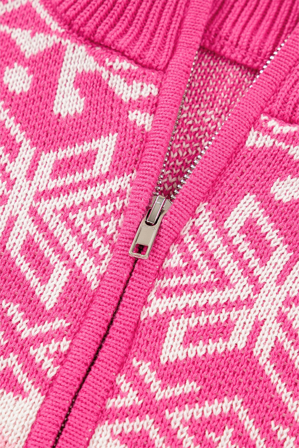 Pink Snowflake Quarter Zip Pullover