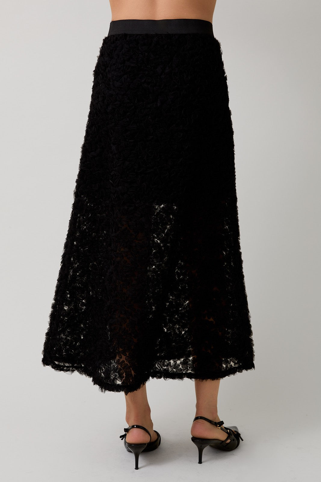 Novelty A-Line Midi Skirt