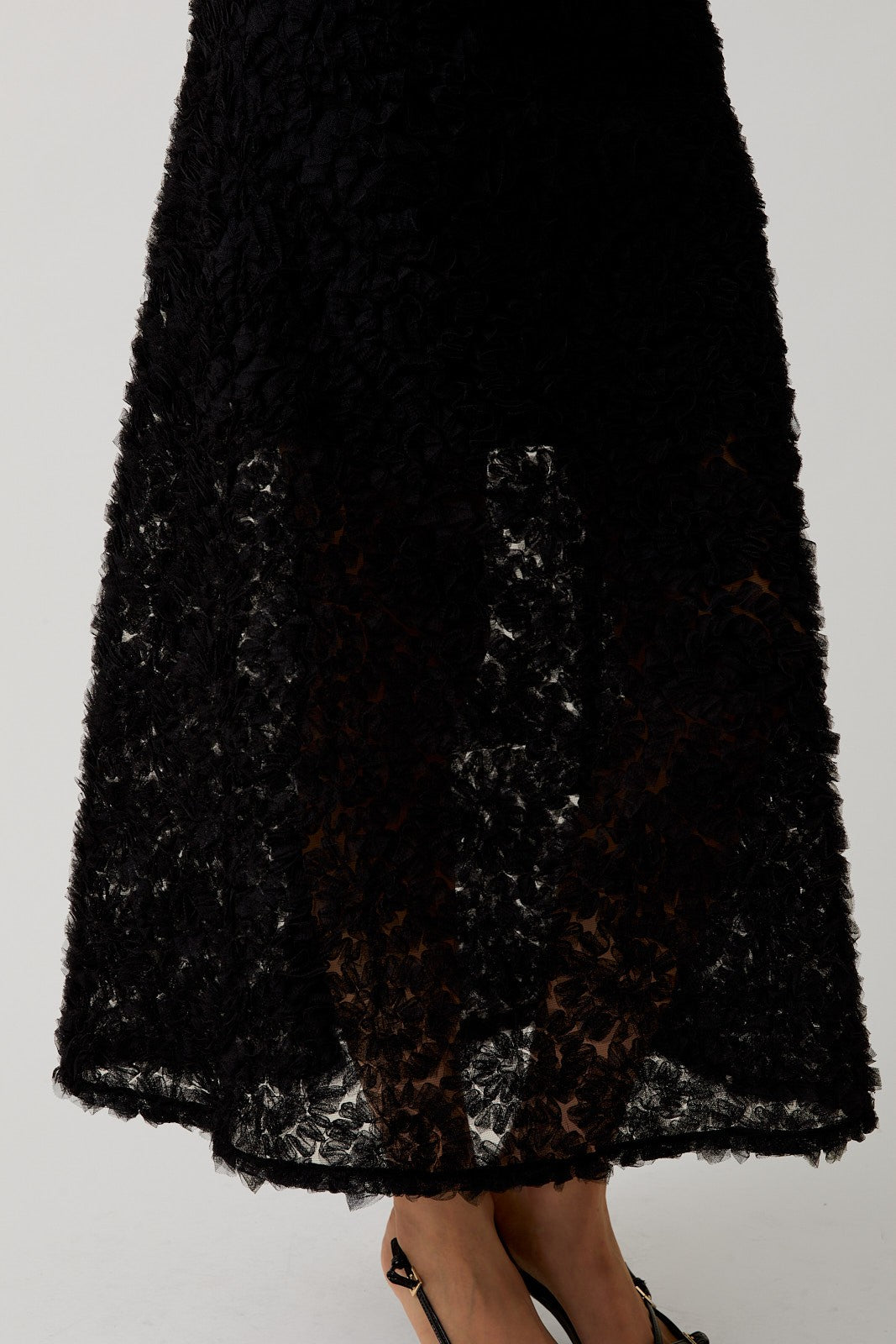 Novelty A-Line Midi Skirt