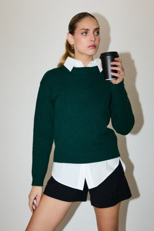 Round Neck Long Sleeve Sweater