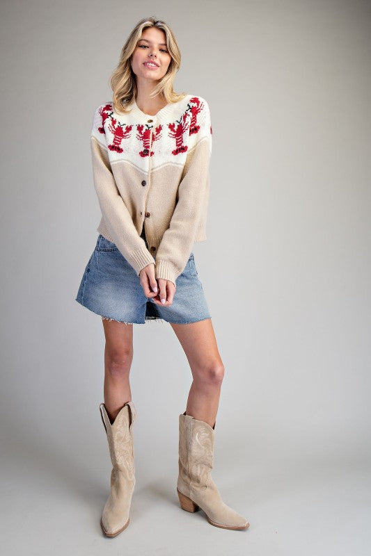 Lobster Knit Cardigan