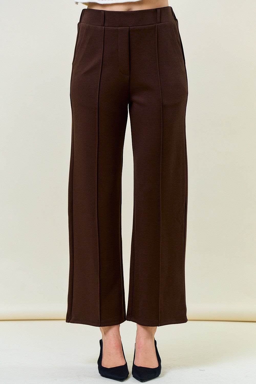 Pintuck Elastic Waist Pants