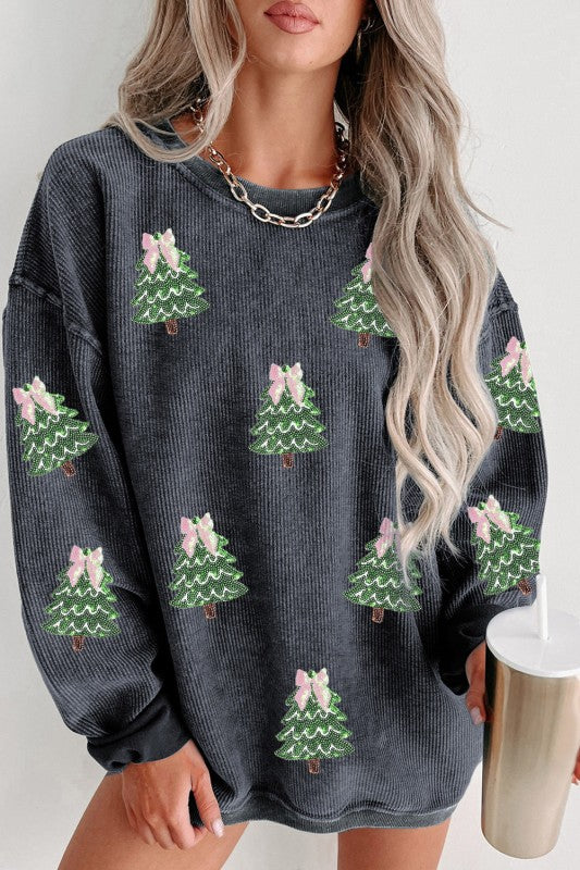Sequin Christmas Tree Sweater