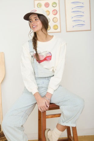 "Sardines" Graphic Sweatshirt
