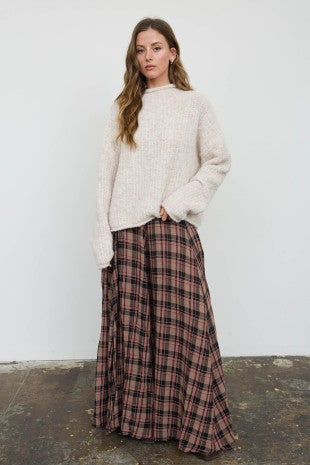 Fuzzy Knit Mock Neck Pullover Sweater