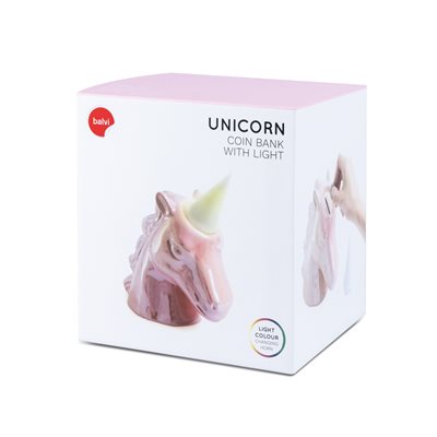Unicorn Coin Bank w/ Color Changing Horn