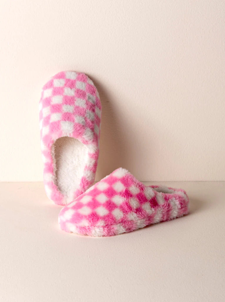 Striker Slippers (Pink Checkers)