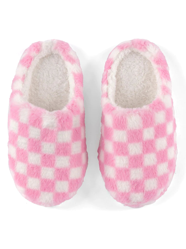 Striker Slippers (Pink Checkers)