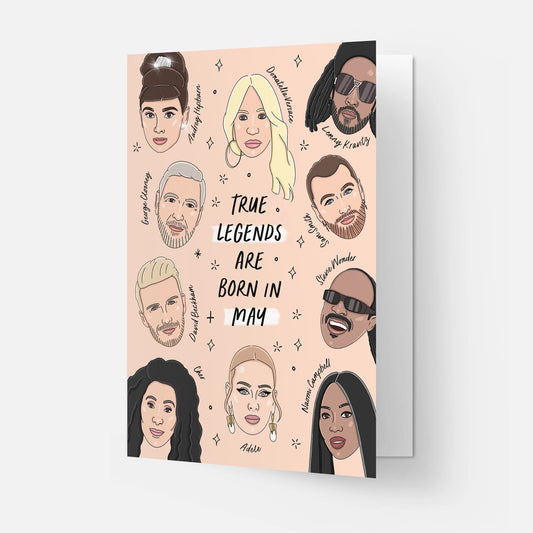 "True Legends Are Born in May" Birthday Card