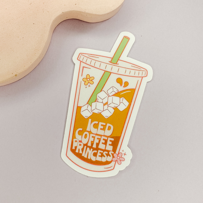 eleven. || "Iced Coffee Princess" Sticker