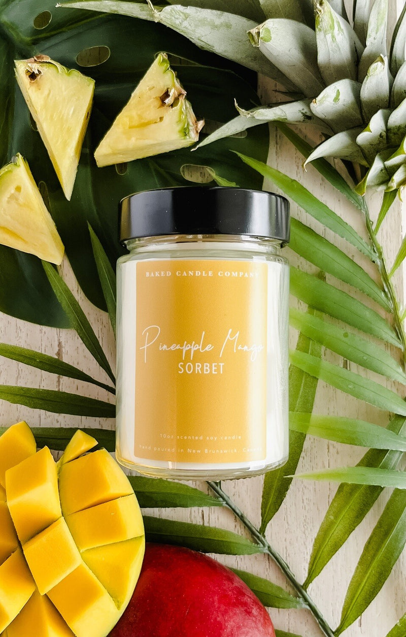 Pineapple Mango Sorbet || 10oz Soy Candle