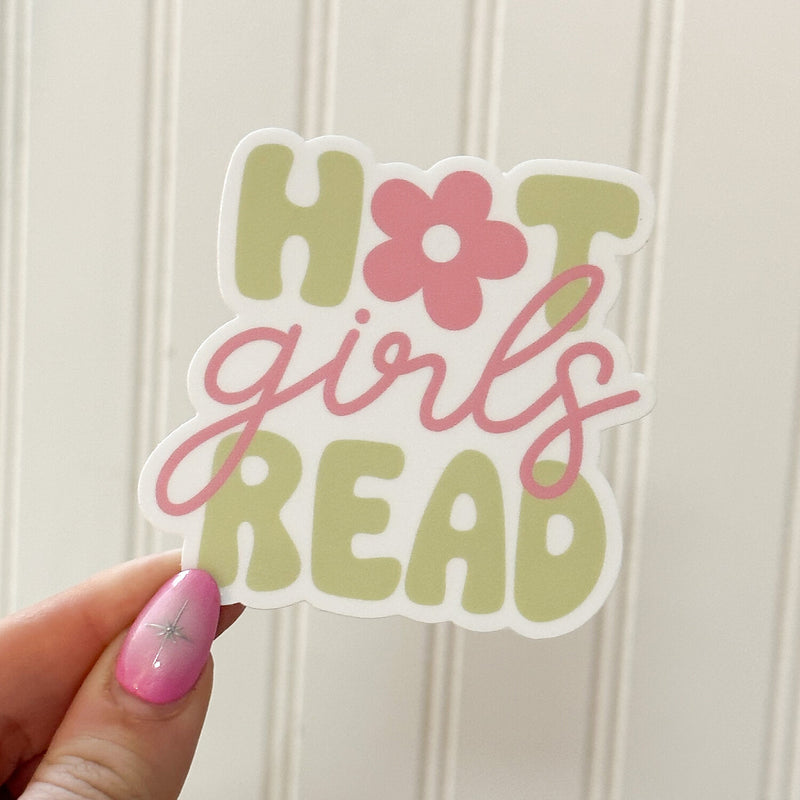 eleven. || "Hot Girls Read" Sticker