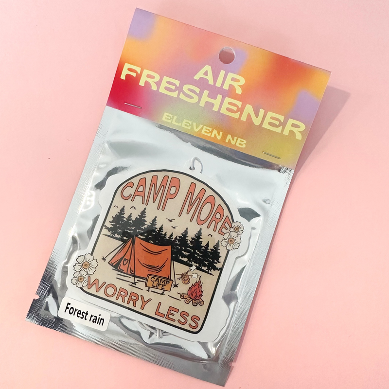 "Camp More. Worry Less" Air Freshener