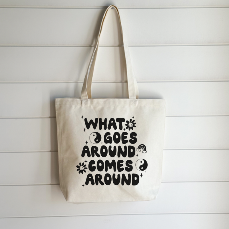 eleven. || "What Goes Around Comes Around" Canvas Tote Bag