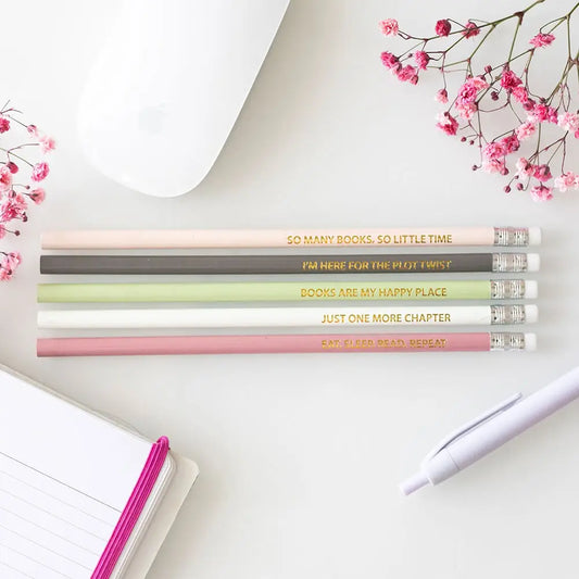 Book Lover Inspired Pencils (5 Pack)