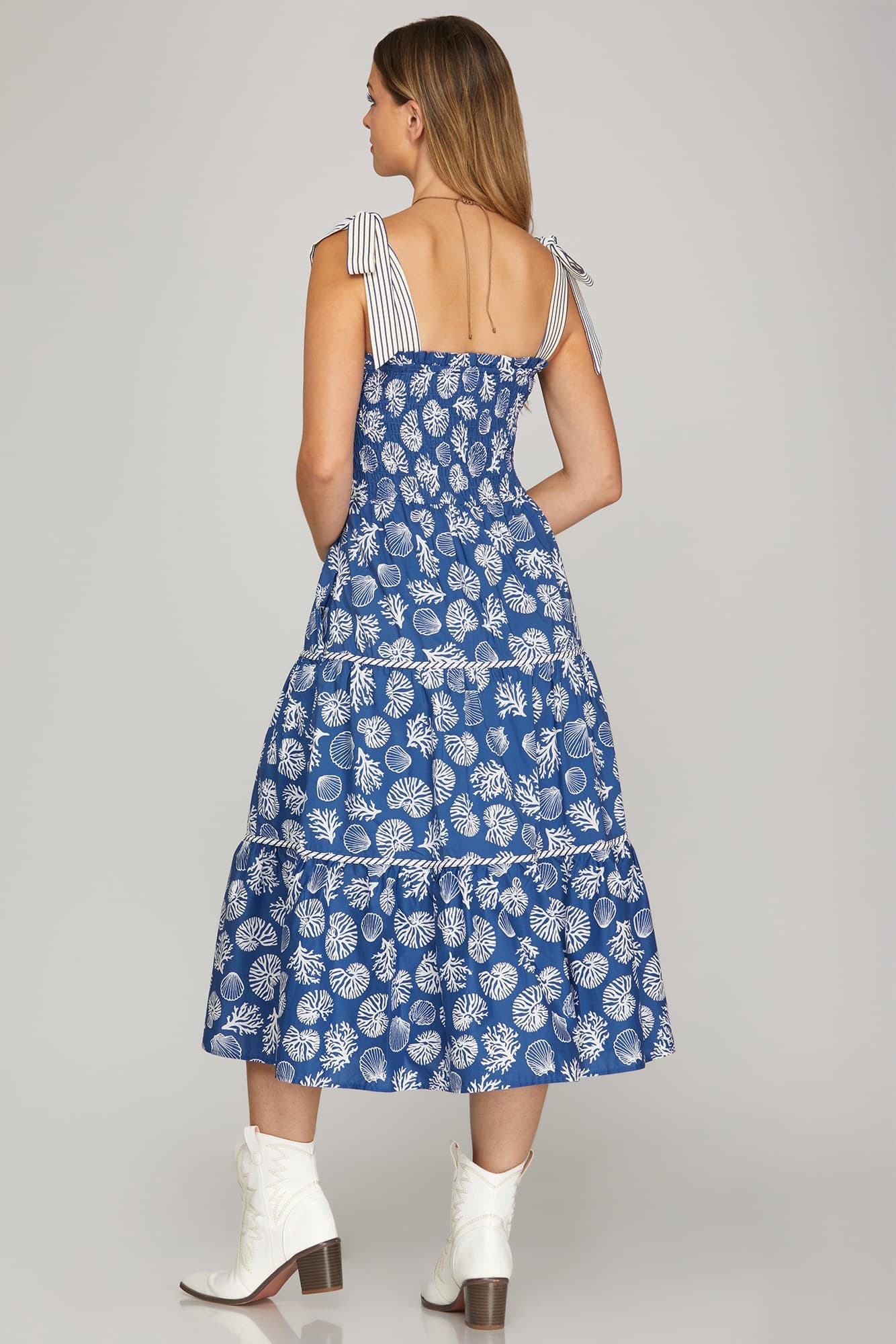 Smocked Top "Under the Sea" Midi Dress