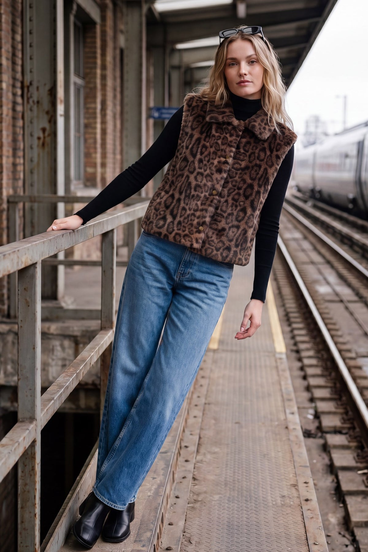 Leopard Faux Fur Vest
