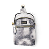Roundtrip Convertible Sling & Crossbody Bag || Black & White Tie Dye