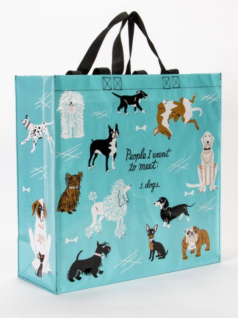 "People I Want To Meet: Dogs" Reusable Shopping Tote