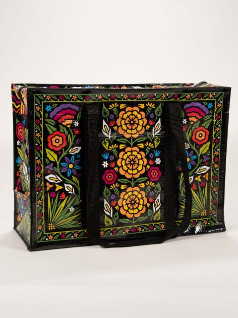 "Flower Fest" Zipper Shoulder Tote