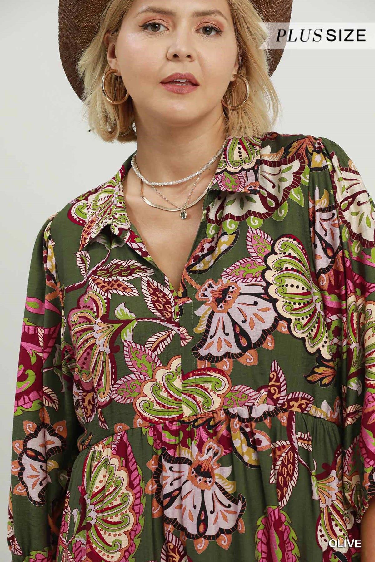 Boho Paisley Tiered Midi Dress (XL - 2X)